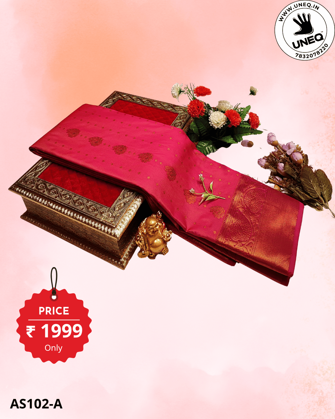 Tana Fancy semi soft silk saree – AS102-A (Free Shipping )