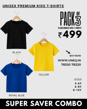 3 pack kids plain tshirts
